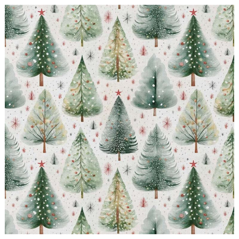 Printed Cotton IVALO White / Green
